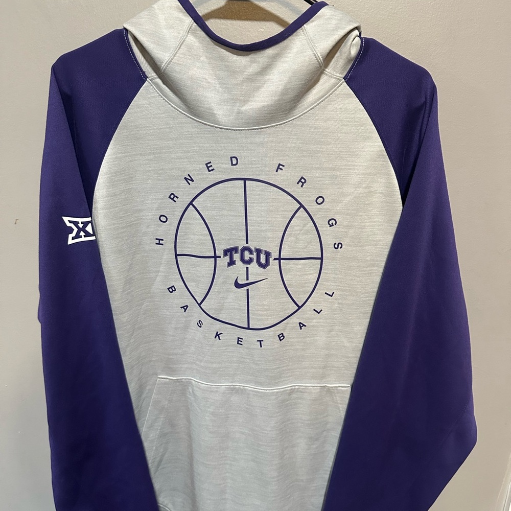 Nike Horned Frogs basketball Purple and Gray Basketball Hoodie
